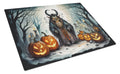 Krampus The Christmas Demon Spooky Halloween Cutting Board Tempered Glass Kitchen Cutting Surface, Heat Resistant Chopping, Non-Slip Feet, Food Prep & Serving