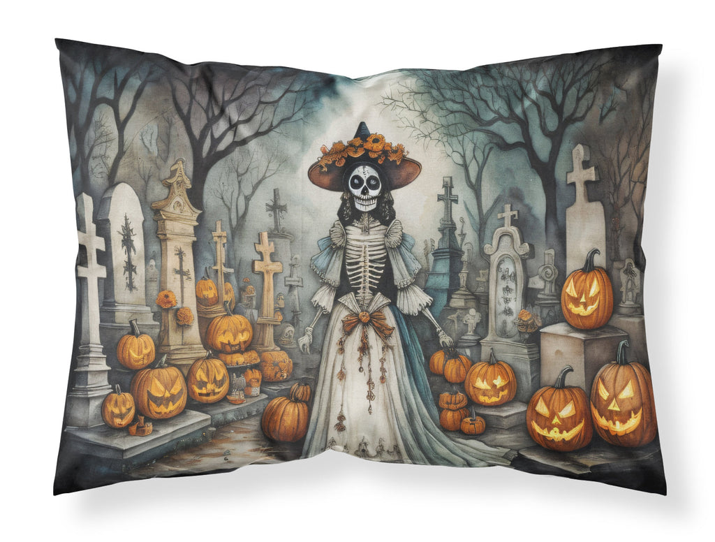 La Catrina Skeleton Spooky Halloween Standard Pillowcase Lightweight Super Soft Easy Care Decorative Artwork Pillowcase, Standard