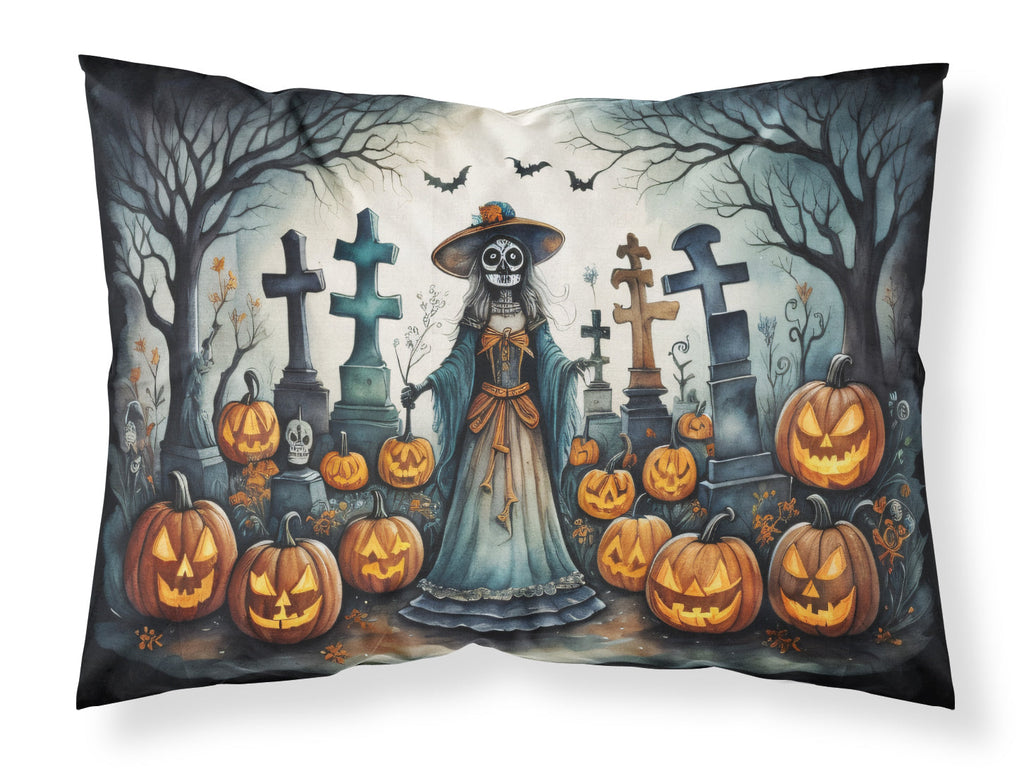 La Catrina Skeleton Spooky Halloween Standard Pillowcase Lightweight Super Soft Easy Care Decorative Artwork Pillowcase, Standard