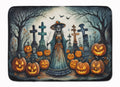 La Catrina Skeleton Spooky Halloween Memory Foam Kitchen Mat Machine Washable Anti-Fatigue Cushion Comfort Bath or Kitchen Rug