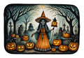 La Llorona Skeleton Spooky Halloween Dish Drying Mat Absorbent Dish Drying Mat Pad for Kitchen Counter Dish Drainer Mat for Countertop, 14 x 21", Multicolor