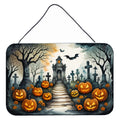 Marigold Spooky Halloween Wall or Door Hanging Prints Aluminum Metal Sign Kitchen Wall Bar Bathroom Plaque Home Decor, 8HX12W, Multicolor