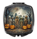 Mummies Spooky Halloween Compact Mirror Decorative Travel Makeup Mirror for Women Girls Gifts Pocket Makeup Mirror Folding Handheld