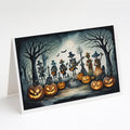Mariachi Skeleton Band Spooky Halloween Greeting Cards Pack of 8 Blank Cards with Envelopes Whimsical A7 Size 5x7