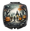 Orcs Spooky Halloween Compact Mirror Decorative Travel Makeup Mirror for Women Girls Gifts Pocket Makeup Mirror Folding Handheld