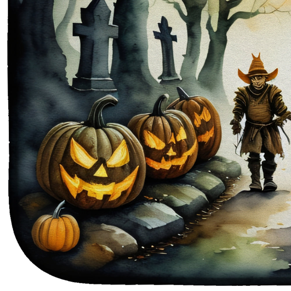 Orcs Spooky Halloween Dish Drying Mat Absorbent Dish Drying Mat Pad for Kitchen Counter Dish Drainer Mat for Countertop, 14 x 21", Multicolor
