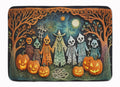 Papel Picado Skeletons Spooky Halloween Memory Foam Kitchen Mat Machine Washable Anti-Fatigue Cushion Comfort Bath or Kitchen Rug