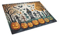 Papel Picado Skeletons Spooky Halloween Cutting Board Tempered Glass Kitchen Cutting Surface, Heat Resistant Chopping, Non-Slip Feet, Food Prep & Serving