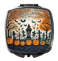 Papel Picado Skeletons Spooky Halloween Compact Mirror Decorative Travel Makeup Mirror for Women Girls Gifts Pocket Makeup Mirror Folding Handheld