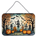 Papel Picado Skeletons Spooky Halloween Wall or Door Hanging Prints Aluminum Metal Sign Kitchen Wall Bar Bathroom Plaque Home Decor, 8HX12W, Multicolor