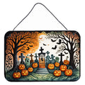 Papel Picado Skeletons Spooky Halloween Wall or Door Hanging Prints Aluminum Metal Sign Kitchen Wall Bar Bathroom Plaque Home Decor, 8HX12W, Multicolor