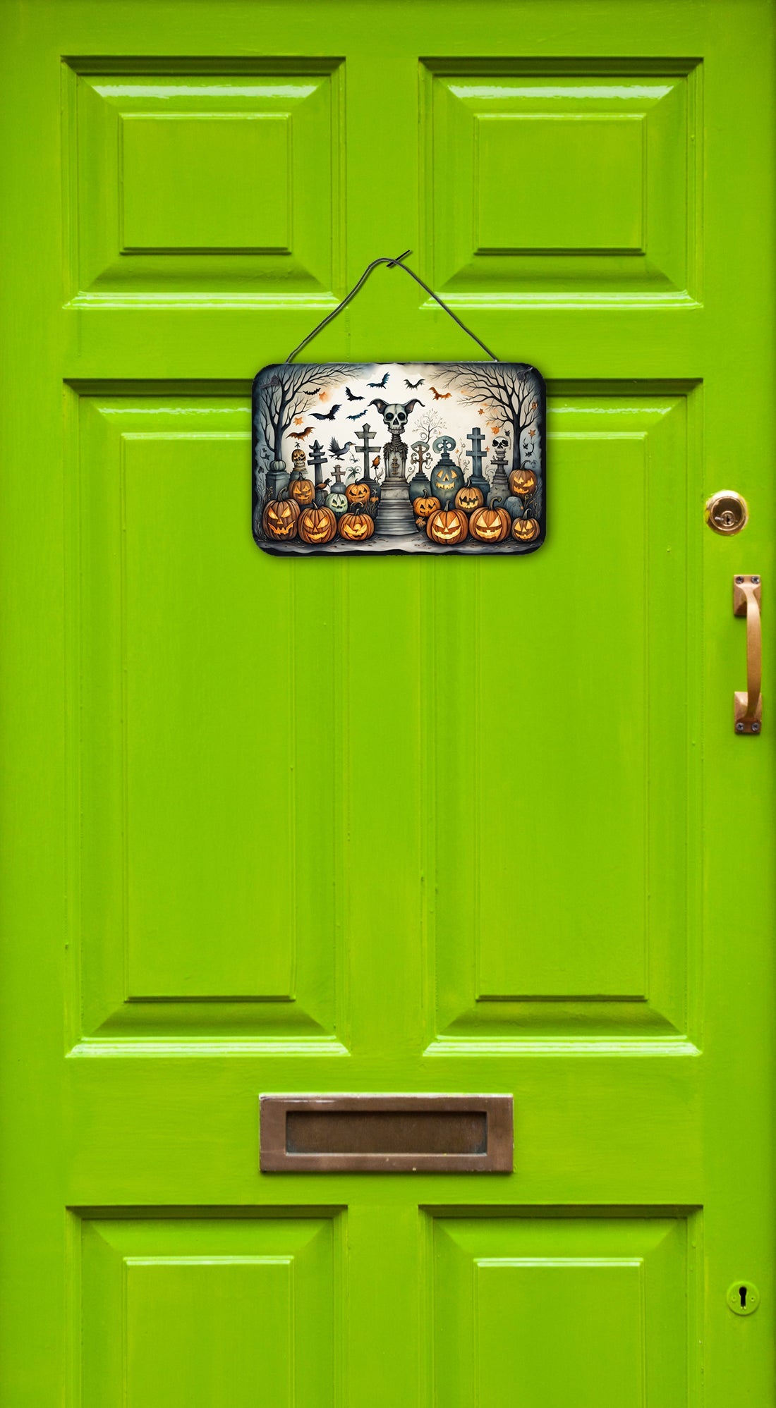 Pet Cemetery Spooky Halloween Wall or Door Hanging Prints Aluminum Metal Sign Kitchen Wall Bar Bathroom Plaque Home Decor, 8HX12W, Multicolor