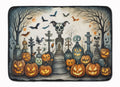 Pet Cemetery Spooky Halloween Memory Foam Kitchen Mat Machine Washable Anti-Fatigue Cushion Comfort Bath or Kitchen Rug