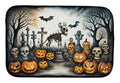 Pet Cemetery Spooky Halloween Dish Drying Mat Absorbent Dish Drying Mat Pad for Kitchen Counter Dish Drainer Mat for Countertop, 14 x 21", Multicolor