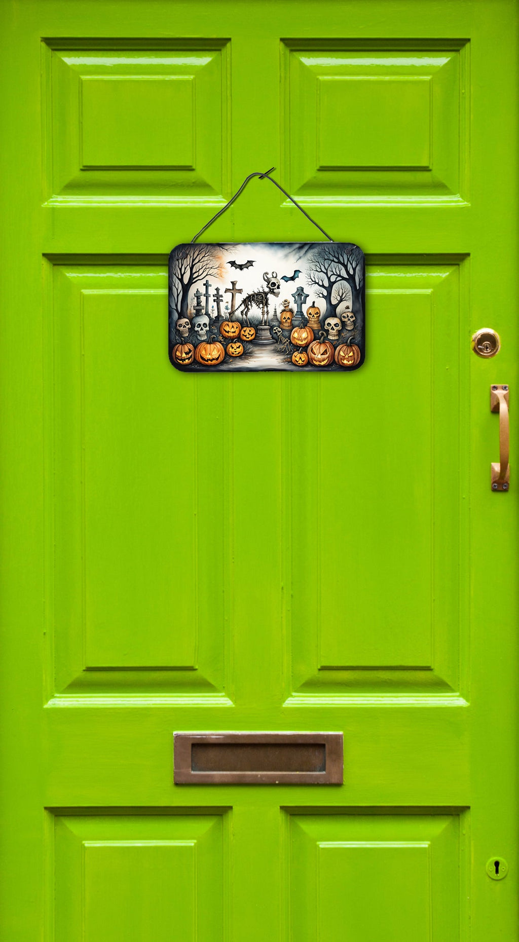Pet Cemetery Spooky Halloween Wall or Door Hanging Prints Aluminum Metal Sign Kitchen Wall Bar Bathroom Plaque Home Decor, 8HX12W, Multicolor