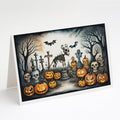 Pet Cemetery Spooky Halloween Greeting Cards Pack of 8 Blank Cards with Envelopes Whimsical A7 Size 5x7