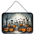 Pet Cemetery Spooky Halloween Wall or Door Hanging Prints Aluminum Metal Sign Kitchen Wall Bar Bathroom Plaque Home Decor, 8HX12W, Multicolor