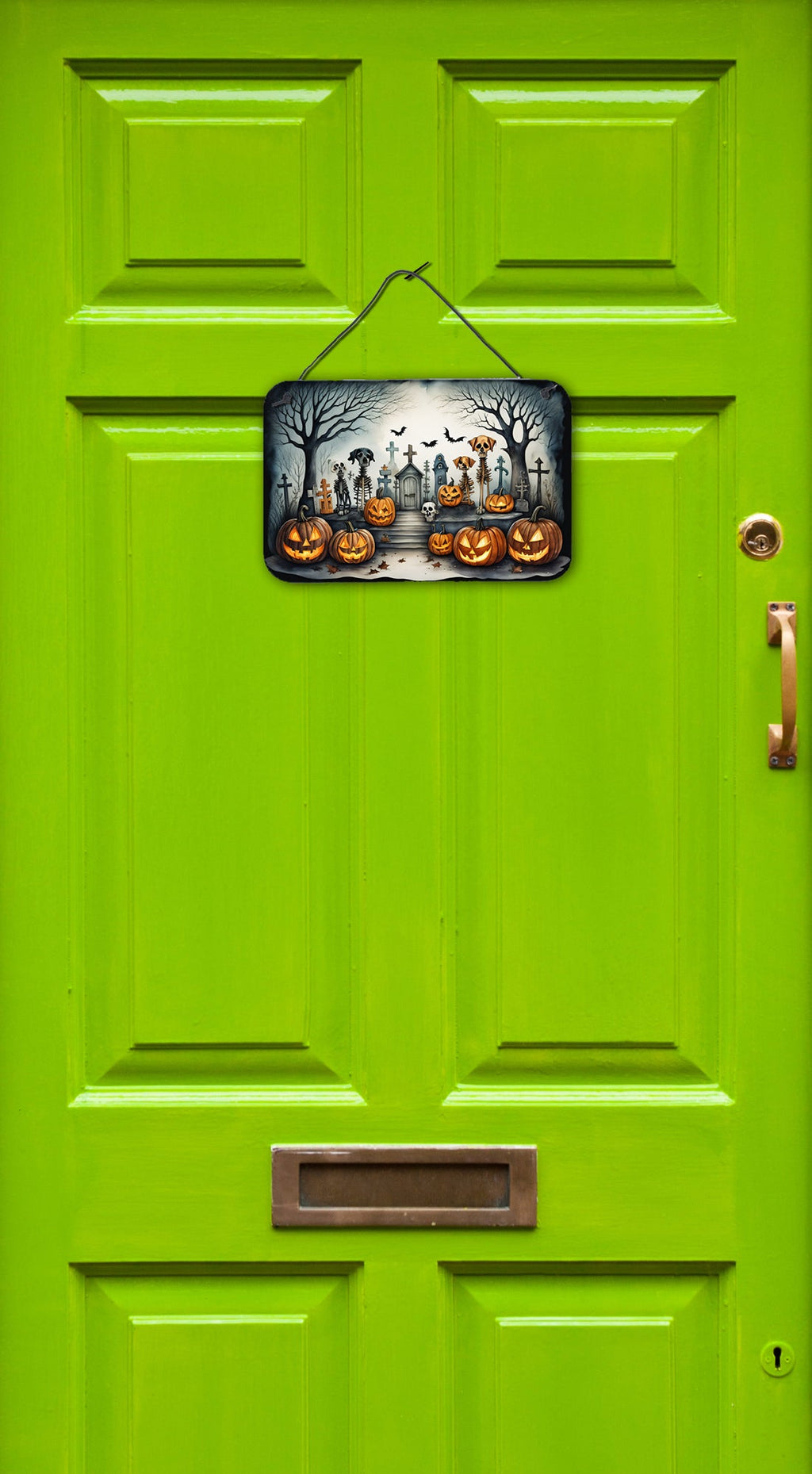 Pet Cemetery Spooky Halloween Wall or Door Hanging Prints Aluminum Metal Sign Kitchen Wall Bar Bathroom Plaque Home Decor, 8HX12W, Multicolor