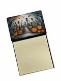 Cat Cemetery Spooky Halloween Watercolor Sticky Note Holder Refillable Dispenser Desk Accessory 3x3 Pad Gift