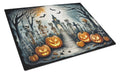 Skeleton Spooky Halloween Cutting Board Tempered Glass Kitchen Cutting Surface, Heat Resistant Chopping, Non-Slip Feet, Food Prep & Serving