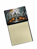 Skeleton Spooky Halloween Watercolor Sticky Note Holder Refillable Dispenser Desk Accessory 3x3 Pad Gift
