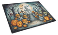 Calaveras Sugar Skulls Spooky Halloween Cutting Board Tempered Glass Kitchen Cutting Surface, Heat Resistant Chopping, Non-Slip Feet, Food Prep & Serving