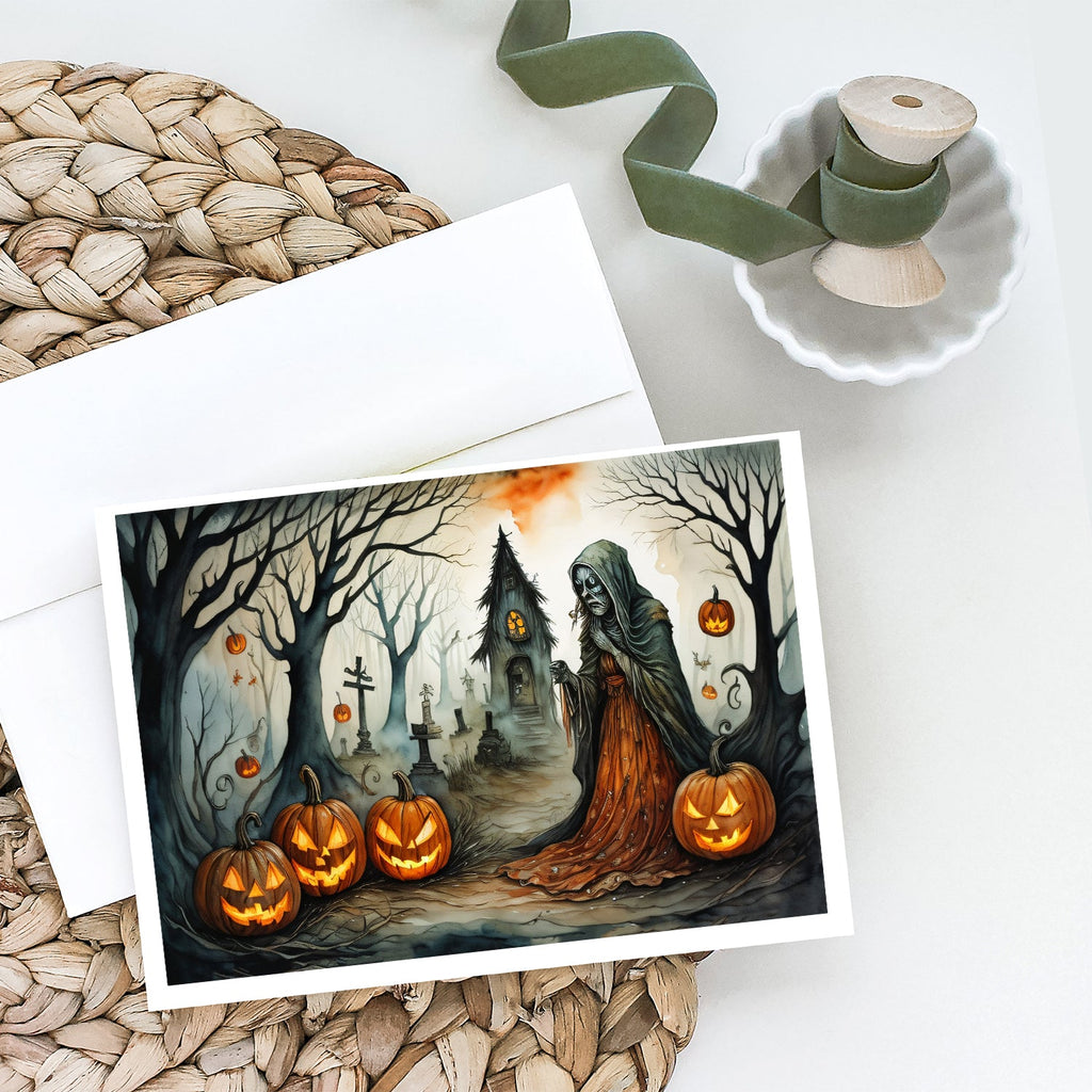 The Weeping Woman Spooky Halloween Greeting Cards Pack of 8 Blank Cards with Envelopes Whimsical A7 Size 5x7