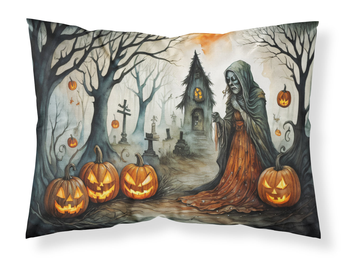 The Weeping Woman Spooky Halloween Standard Pillowcase Lightweight Super Soft Easy Care Decorative Artwork Pillowcase, Standard