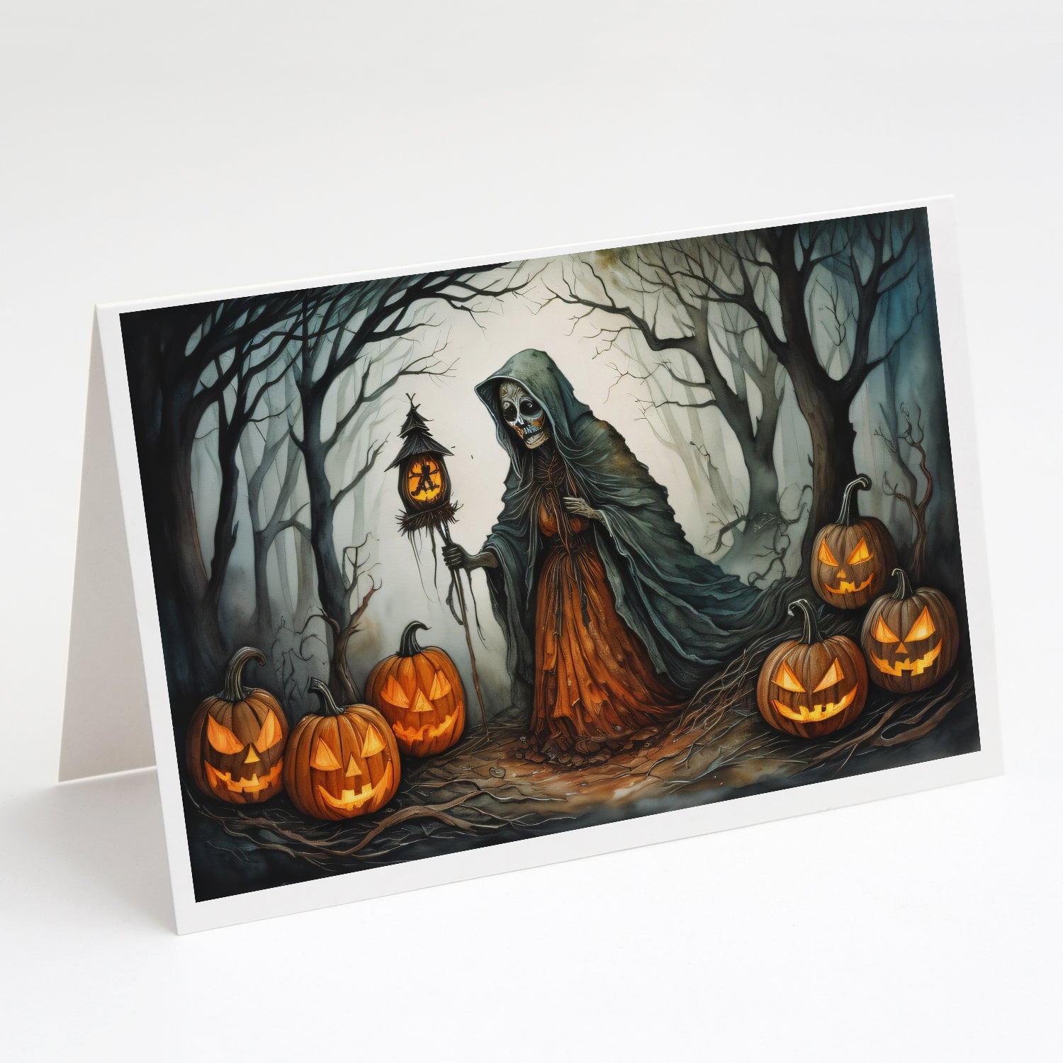 The Weeping Woman Spooky Halloween Greeting Cards Pack of 8 Blank Cards with Envelopes Whimsical A7 Size 5x7