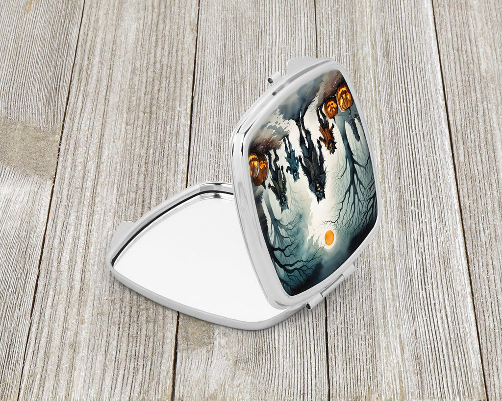 Werewolves Spooky Halloween Compact Mirror Decorative Travel Makeup Mirror for Women Girls Gifts Pocket Makeup Mirror Folding Handheld