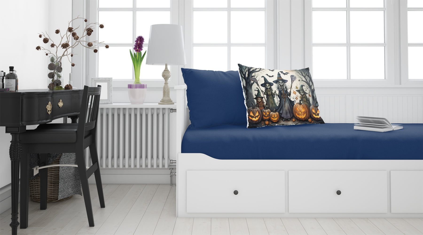 Witches Spooky Halloween Standard Pillowcase Lightweight Super Soft Easy Care Decorative Artwork Pillowcase, Standard