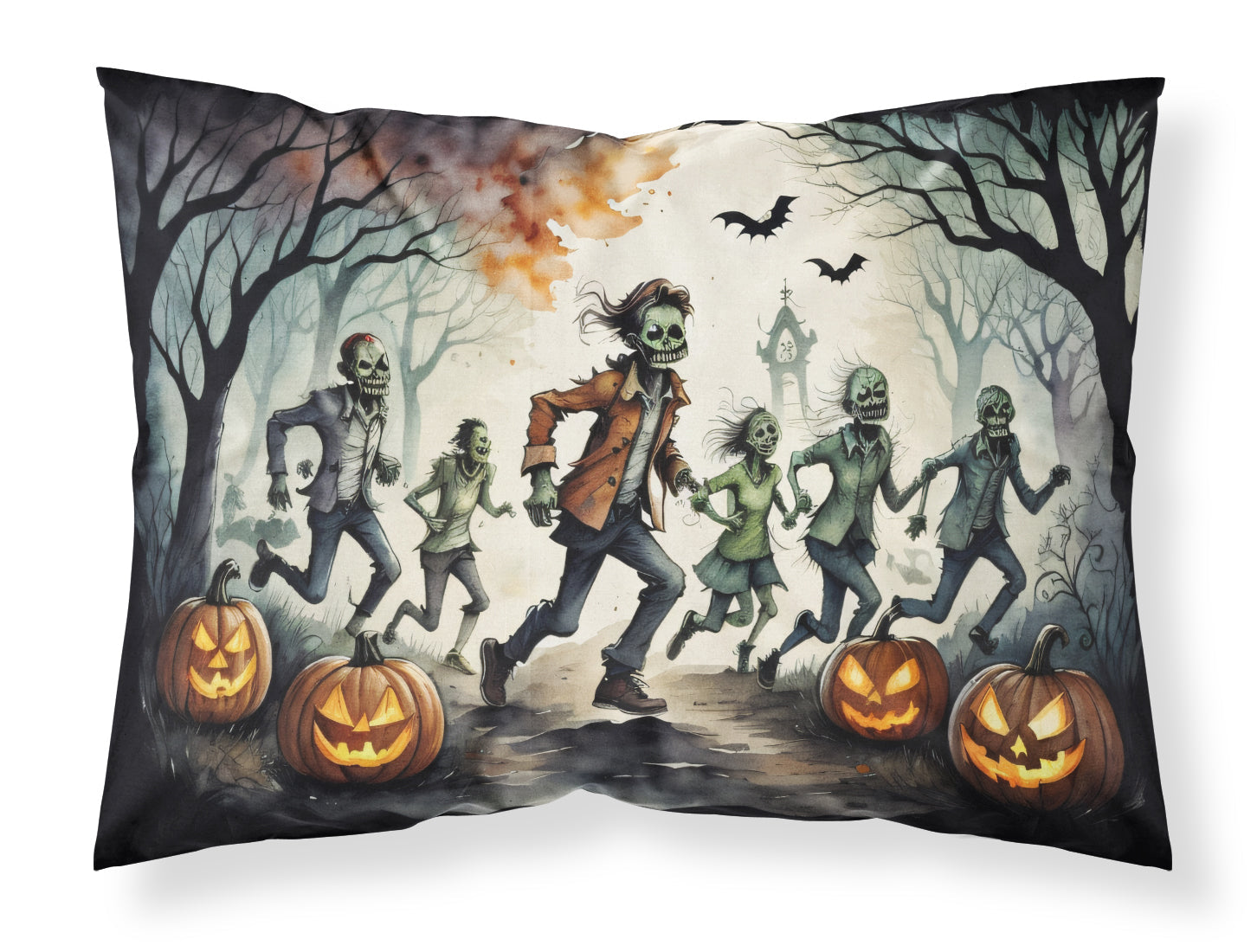 Zombies Spooky Halloween Standard Pillowcase Lightweight Super Soft Easy Care Decorative Artwork Pillowcase, Standard