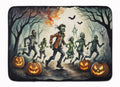 Zombies Spooky Halloween Memory Foam Kitchen Mat Machine Washable Anti-Fatigue Cushion Comfort Bath or Kitchen Rug