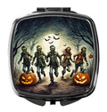 Zombies Spooky Halloween Compact Mirror Decorative Travel Makeup Mirror for Women Girls Gifts Pocket Makeup Mirror Folding Handheld