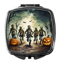 Zombies Spooky Halloween Compact Mirror Decorative Travel Makeup Mirror for Women Girls Gifts Pocket Makeup Mirror Folding Handheld