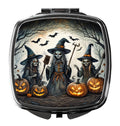 Witches Spooky Halloween Compact Mirror Decorative Travel Makeup Mirror for Women Girls Gifts Pocket Makeup Mirror Folding Handheld