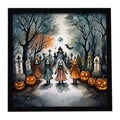 Creepy Dolls Spooky Halloween Framed Metal Print Bathroom, Kitchen, Office, Home Decor Wall Art Ready to Hang, Square, 8X8