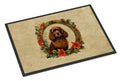American Water Spaniel Christmas Flowers Doormat Indoor Outdoor 24H X 36W Front Door Mat Rugs for Entryway, Non Slip Washable Low Pile,