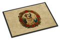 Anatolian Shepherd Dog Christmas Flowers Doormat Indoor Outdoor 24H X 36W Front Door Mat Rugs for Entryway, Non Slip Washable Low Pile,