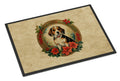 Beagle Christmas Flowers Doormat Indoor Outdoor 18H X 27W Front Door Mat Rugs for Entryway, Non Slip Washable