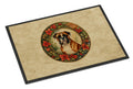 Boxer Christmas Flowers Doormat Indoor Outdoor 18H X 27W Front Door Mat Rugs for Entryway, Non Slip Washable