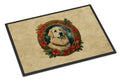 Great Pyrenees Christmas Flowers Doormat Indoor Outdoor 24H X 36W Front Door Mat Rugs for Entryway, Non Slip Washable Low Pile,
