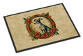 Italian Greyhound Christmas Flowers Doormat Indoor Outdoor 18H X 27W Front Door Mat Rugs for Entryway, Non Slip Washable