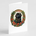 Newfoundland Christmas Flowers Greeting Cards Pack of 8 Blank Cards with Envelopes Whimsical A7 Size 5x7