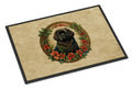 Newfoundland Christmas Flowers Doormat Indoor Outdoor 18H X 27W Front Door Mat Rugs for Entryway, Non Slip Washable