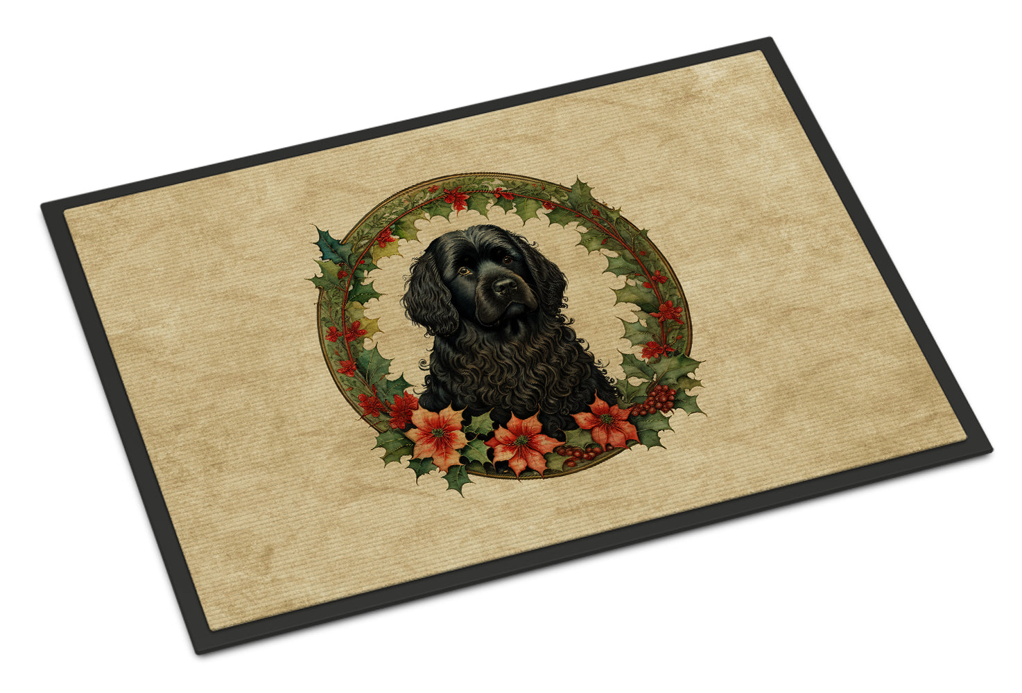 Puli Christmas Flowers Doormat Indoor Outdoor 18H X 27W Front Door Mat Rugs for Entryway, Non Slip Washable