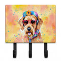 Airedale Terrier Hippie Dawg Leash or Key Holder Wall Hooks, Coat Rack Wall Mount, for Hanging Keys, Towels, Aprons, Leashes