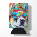 Akita Hippie Dawg Can or Bottle Hugger Cooler Sleeve for Standard 12 oz Cans, Insulated Foam Beer & Soda Can Hugger Reusable
