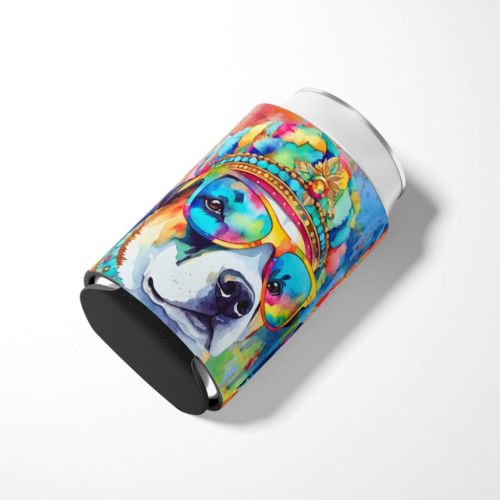 Akita Hippie Dawg Can or Bottle Hugger Cooler Sleeve for Standard 12 oz Cans, Insulated Foam Beer & Soda Can Hugger Reusable