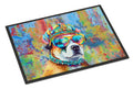 Akita Hippie Dawg Doormat Indoor Outdoor 18H X 27W Front Door Mat Rugs for Entryway, Non Slip Washable